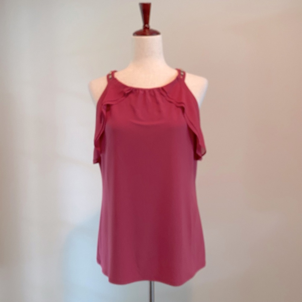 WHBM Sleeveless Top - Lined Dark Dusty Rose  Color - Women’s Size M